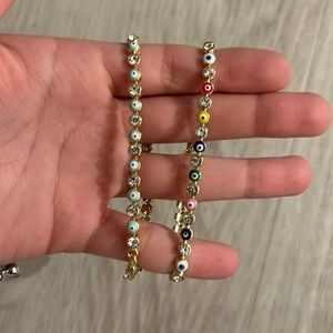 Golden evil eye bracelets